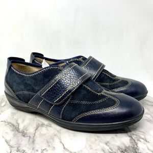 Softspots Navy Suede/Leather Comfort Sneakers 8.5 Wide Casual Sporty
